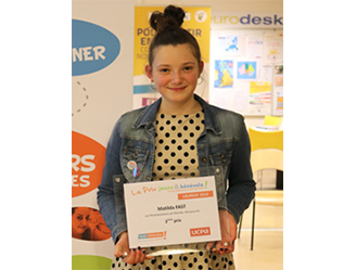 Visuel Anciens lauréats - 2016 - Matilda, 13 ans,  qui a créé son association, les Pérambulations de Matilda
